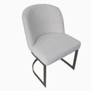 Ver mais imagens de Cadeira de Jantar Cléo Base Titânio Linho Bouclé Off White - Nexta Casa