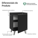 Ver imagem 4 de Balcão de Cozinha 60 cm 1 Porta com Pés Preto Nice Madesa