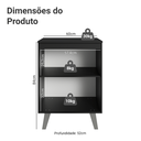 Ver imagem 3 de Balcão de Cozinha 60 cm 1 Porta com Pés Preto Nice Madesa