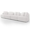 Ver imagem 7 de Sofá 4 Lugares para Sala de Estar Living 308cm Arlo F04 Bouclê Branco - Lyam Decor