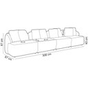 Ver imagem 5 de Sofá 4 Lugares para Sala de Estar Living 308cm Arlo F04 Bouclê Branco - Lyam Decor