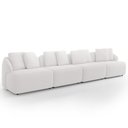 Ver imagem 6 de Sofá 4 Lugares para Sala de Estar Living 308cm Arlo F04 Bouclê Branco - Lyam Decor