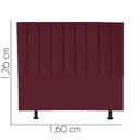 Ver imagem 3 de Cabeceira Estofada Carla 160CM Queen Suede Bordo - D A DECOR