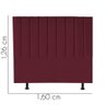 Cabeceira Estofada Carla 160CM Queen Suede Bordo - D A DECOR - 3
