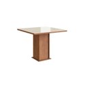 Ver imagem 1 de Mesa 90x90 com Vidro Canto Reto 115 Canela Off White