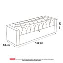 Ver imagem 5 de Cabeceira e Calçadeira Báu Casal Padrão Atena 140cm Capitonê Suede Bege Claro - Abmaza