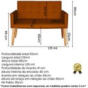 Ver imagem 5 de Jogo Conforto 1 Namoradeira 2 Poltronas com 1 Puff Resistente para Sala de Estar Luxo Recepção