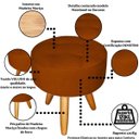 Ver imagem 7 de Jogo Conforto 1 Namoradeira 2 Poltronas com 1 Puff Resistente para Sala de Estar Luxo Recepção