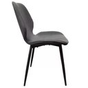 Ver imagem 5 de Kit 4 Cadeiras Bergen Fratini Revestida em Poliuretano (pu) Cor Grafite Base em Aço Preto