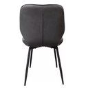 Ver imagem 4 de Kit 4 Cadeiras Bergen Fratini Revestida em Poliuretano (pu) Cor Grafite Base em Aço Preto