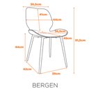 Ver imagem 6 de Kit 4 Cadeiras Bergen Fratini Revestida em Poliuretano (pu) Cor Grafite Base em Aço Preto