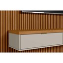 Ver imagem 2 de Home P/ Tv até 100 Pol Modular 3.0 Ripado C/ 2 Portas 1 Prat. 297x250cm Nature/off White - Linea