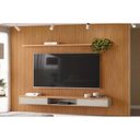 Ver imagem 1 de Home P/ Tv até 100 Pol Modular 3.0 Ripado C/ 2 Portas 1 Prat. 297x250cm Nature/off White - Linea