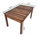 Ver imagem 3 de Conjunto para Jardim Madeira Maciça 2 Poltronas 1 Namoradeira e Mesa de Centro com Estofado Curve Ma