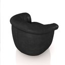 Ver imagem 6 de Poltrona Decorativa Latvia 86cm Pés de Madeira Pu Preto Manchado G45 - Gran Belo