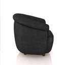 Ver imagem 4 de Poltrona Decorativa Latvia 86cm Pés de Madeira Pu Preto Manchado G45 - Gran Belo