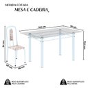 Ver imagem 3 de Conjunto Sala de Jantar com 6 Cadeiras Lívia Branco/Bege