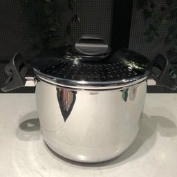 Espagueteira de Aço Inox Panela para Massa 5 Litros Escorredor Funciona em Fogão de Indução - 3