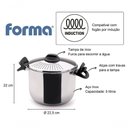 Ver mais imagens de Espagueteira de Aço Inox Panela para Massa 5 Litros Escorredor Funciona em Fogão de Indução