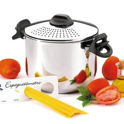 Espagueteira de Aço Inox Panela para Massa 5 Litros Escorredor Funciona em Fogão de Indução - 4