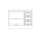 Ver imagem 4 de Balcão Milla 2 Portas 3 Gavetas Nog-cinza 120cm Carraro