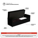 Ver imagem 7 de Cabeceira e Calçadeira Báu Casal Padrão Atena 140cm Capitonê Sintético Preto - Desk Design