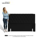 Ver imagem 6 de Cabeceira e Calçadeira Báu Casal Padrão Atena 140cm Capitonê Sintético Preto - Desk Design