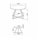 Ver imagem 3 de Mesa Reunião Redonda 110cm Home Office Concept Marrom/Nogal Sevilha/Branco