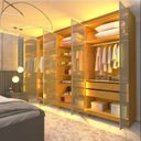 Ver imagem 7 de Guarda-roupa Casal 6 Portas com 6 Portas Reflecta com Pés com Led Imperatriz Naturale