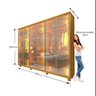 Guarda-roupa Casal 6 Portas com 6 Portas Reflecta com Pés com Led Imperatriz Naturale - 5