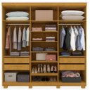 Ver imagem 2 de Guarda-roupa Casal 6 Portas com 6 Portas Reflecta com Pés com Led Imperatriz Naturale