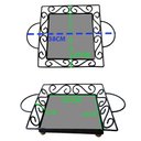 Ver imagem 3 de Fruteira de Mesa Bandeja Ferro e Azulejo Quadrada Premium Cozinha Azulejo G3