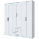 Ver imagem 3 de Guarda-Roupa Casal 6 Portas 3 Gavetas Caju Henn