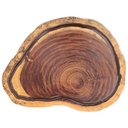 Ver imagem 1 de Tábua de Corte Formato Bolacha para Carne de Churrasco Madeira Rústica Jmv Sortido