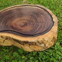 Ver imagem 6 de Tábua de Corte Formato Bolacha para Carne de Churrasco Madeira Rústica Jmv Sortido