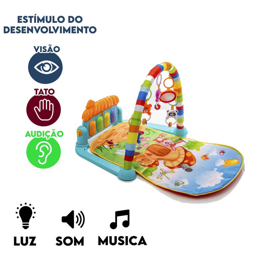 Tapete de Atividades Infantil Educativo com Casinha Musical - 2