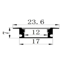 Ver imagem 2 de Perfil de LED Slim Embutir 3M 23,6mm X 7mm Branco