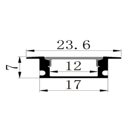 Perfil de LED Slim Embutir 3M 23,6mm X 7mm Branco - 2