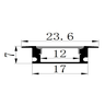 Perfil de LED Slim Embutir 3M 23,6mm X 7mm Branco - 2