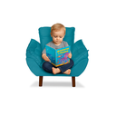 Ver imagem 1 de Mini Poltrona Cadeira Infantil de Criança Suede Azul Claro Pés Palito