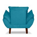 Ver imagem 7 de Mini Poltrona Cadeira Infantil de Criança Suede Azul Claro Pés Palito