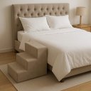 Ver imagem 2 de Escadinha Pet Escada Luxo 3 Degraus Suede Capuccino