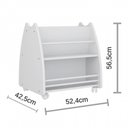 Ver imagem 4 de Estante Porta Livros Infantil Movelbras Branco
