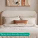 Ver imagem 2 de Cabeceira Painel Suspenso Casal 140 cm Alana Organica Boucle Bege Artte