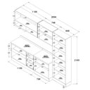 Ver imagem 5 de Armário de Cozinha Completo Ditália Denver s/ tampo Rv/BrD10
