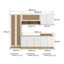 Ver imagem 4 de Armário de Cozinha Completo Ditália Denver S/ Tampo Rv/brd10