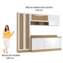 Ver imagem 3 de Armário de Cozinha Completo Ditália Denver s/ tampo Rv/BrD10