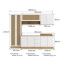 Ver imagem 4 de Armário de Cozinha Completo Ditália Denver s/ tampo Rv/BrD10