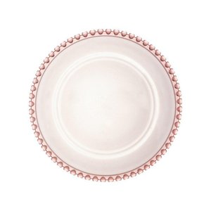 Prato Raso de Cristal Coração Borda Rosa 28cm 1685 - Lyor