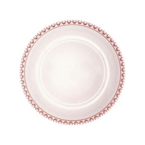 Prato Raso de Cristal Coração Borda Rosa 28cm 1685 - Lyor